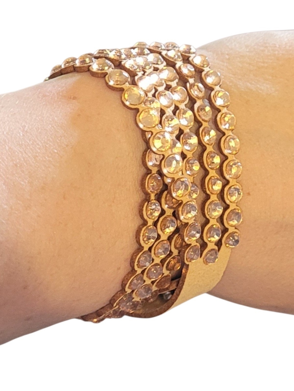 Gold Crystal Wrap Bracelet